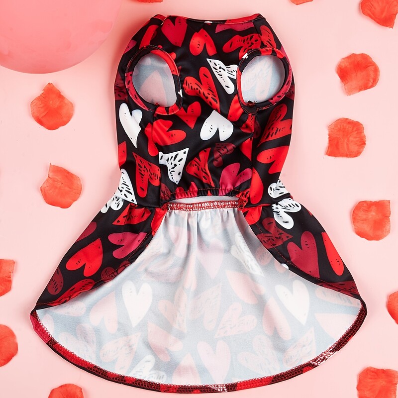 Suņu kleita maziem suņiem, kostīms, JŪSOTIES MĪLĒTA. Apdrukātas kucēnu drēbes ar Bowknot Tills Doggie Pet Cat Comfort Clothes Apparel V