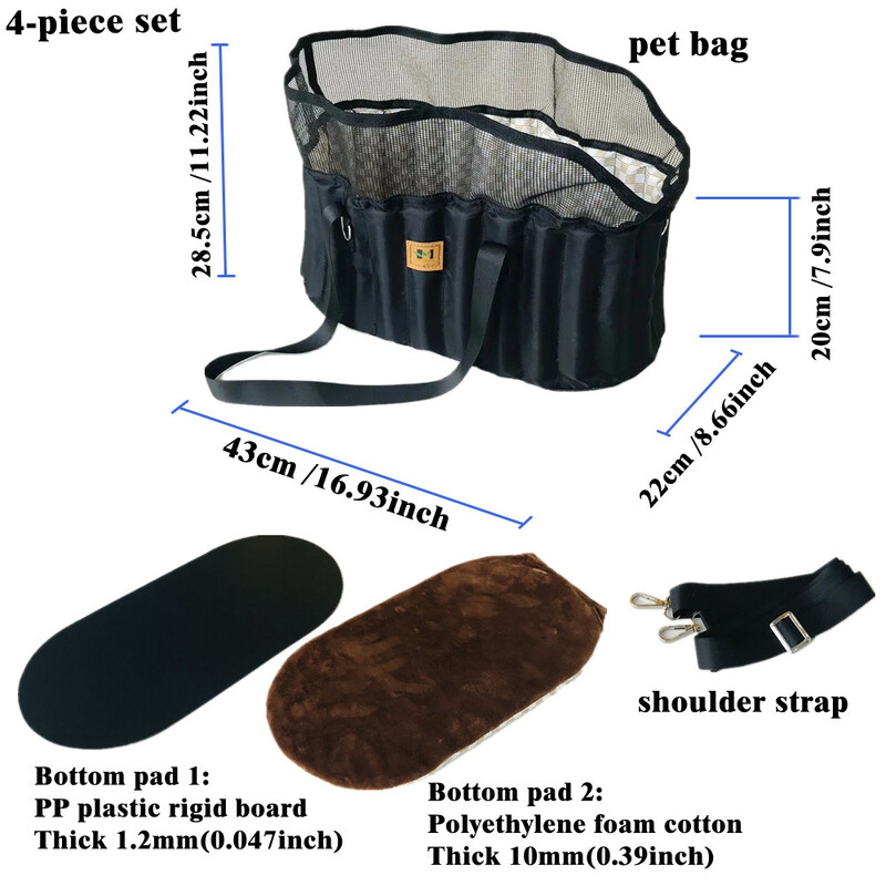 Kućni ljubimac, pas, mačka, torbica na rame, stupovi od pjenastog pamuka, međuslojni sloj, sklopiva putna nosiljka za štene, autosjedalica, neklizajuće nosiljke za pse