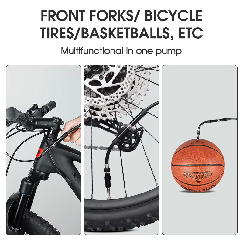 Mini pārnēsājams velosipēdu sūknis augstspiediena 140 PSI alumīnija sakausējuma MTB šosejas velosipēda sūknis Schrader Presta riteņbraukšanas piederums