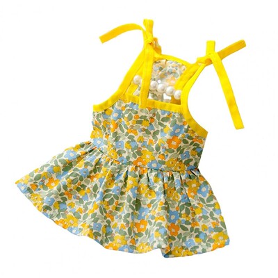 Odjeća za pse Izvrsna, super mekana haljina za štene, ljetna haljina s cvjetnim printom, kućni ljubimac, mačka, pas, suknja Dekoracija Oprema za kućne ljubimce