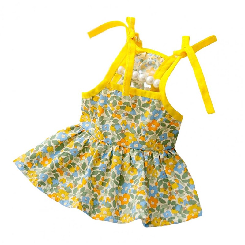 Odjeća za pse Izvrsna, super mekana haljina za štene, ljetna haljina s cvjetnim printom, kućni ljubimac, mačka, pas, suknja Dekoracija Oprema za kućne ljubimce