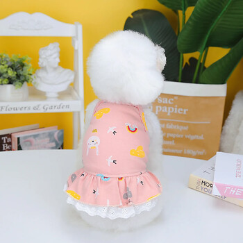 2023 Dog Dress Summer Dress Thin Pet Dog Summer Small Dog Teddy Cat Sling Princess Skirt Дрехи за домашни любимци Аксесоари за кучета Котешка рокля