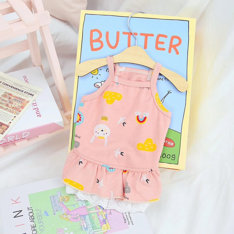 2023 Suņu kleita Vasaras Kleita Plāna Mājas suns Vasaras Maza Suņa Teddy Cat Sling Princeses Svārki Mājdzīvnieku Apģērbi Suņu Aksesuāri Kaķu kleita