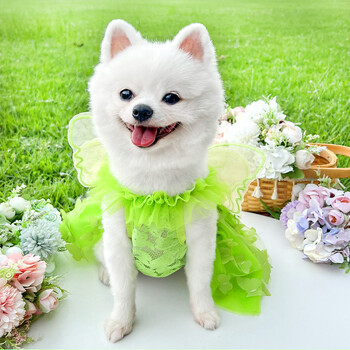 Pet Butterfly Princess Dress For Puppy Kitten Pet Костюм Birthday Party Вечерни рокли Летни Butterfly Wings Котка Куче Дрехи