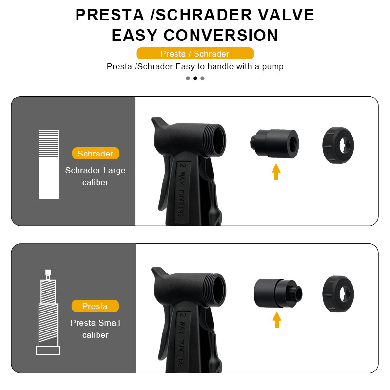 RIDERACE velosipēda sūknis pārnēsājams 2 virzienu sūknēšanas rokas gaisa sūknis Ball Mountain MTB šosejas velosipēda riepu piepūšanai Schrader Presta Valve