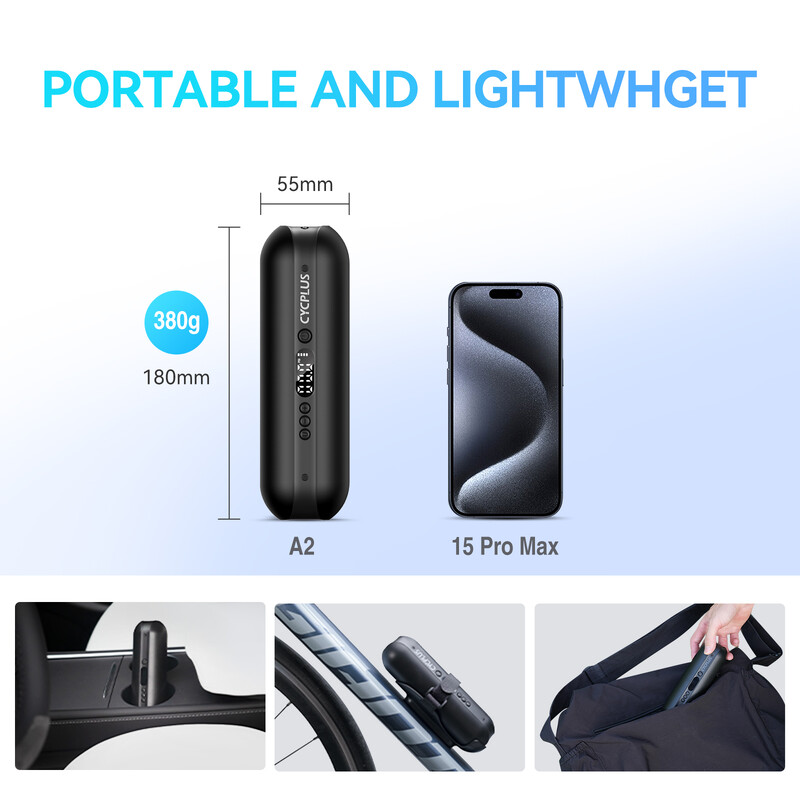 CYCPLUS mini velosipēda rokas sūknis elektriskais viedais gaisa piepūšana augstspiediena velosipēda piederumi kāju bumbu automašīnu MTB riepām