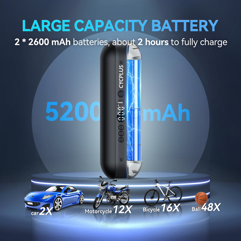 CYCPLUS mini velosipēda rokas sūknis elektriskais viedais gaisa piepūšana augstspiediena velosipēda piederumi kāju bumbu automašīnu MTB riepām