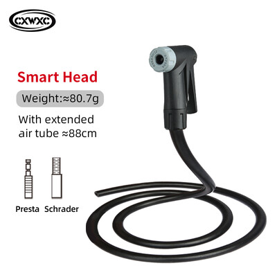 Velosipēda gaisa sprausla pārnēsājama piepūšamā sūkņa velosipēda riepas gaisa patronas šļūtene piepūšamā vārsta savienotājs adapteris velosipēda sūkņa sprauslas daļa