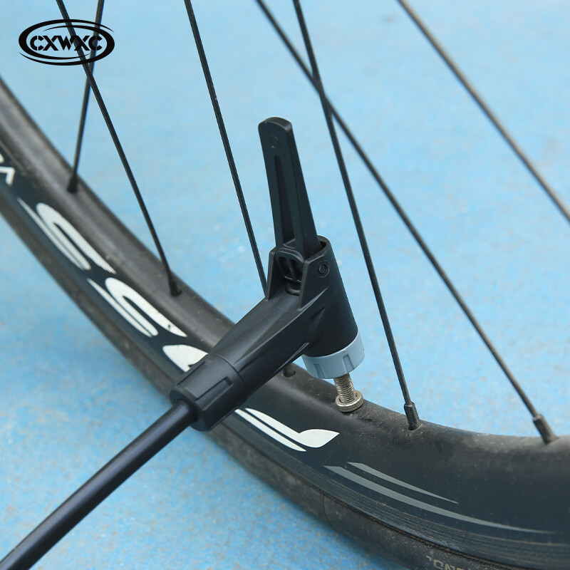 Velosipēda gaisa sprausla pārnēsājama piepūšamā sūkņa velosipēda riepas gaisa patronas šļūtene piepūšamā vārsta savienotājs adapteris velosipēda sūkņa sprauslas daļa