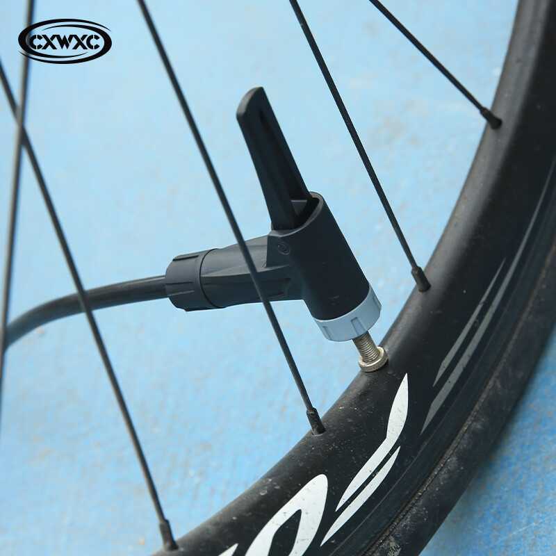 Velosipēda gaisa sprausla pārnēsājama piepūšamā sūkņa velosipēda riepas gaisa patronas šļūtene piepūšamā vārsta savienotājs adapteris velosipēda sūkņa sprauslas daļa