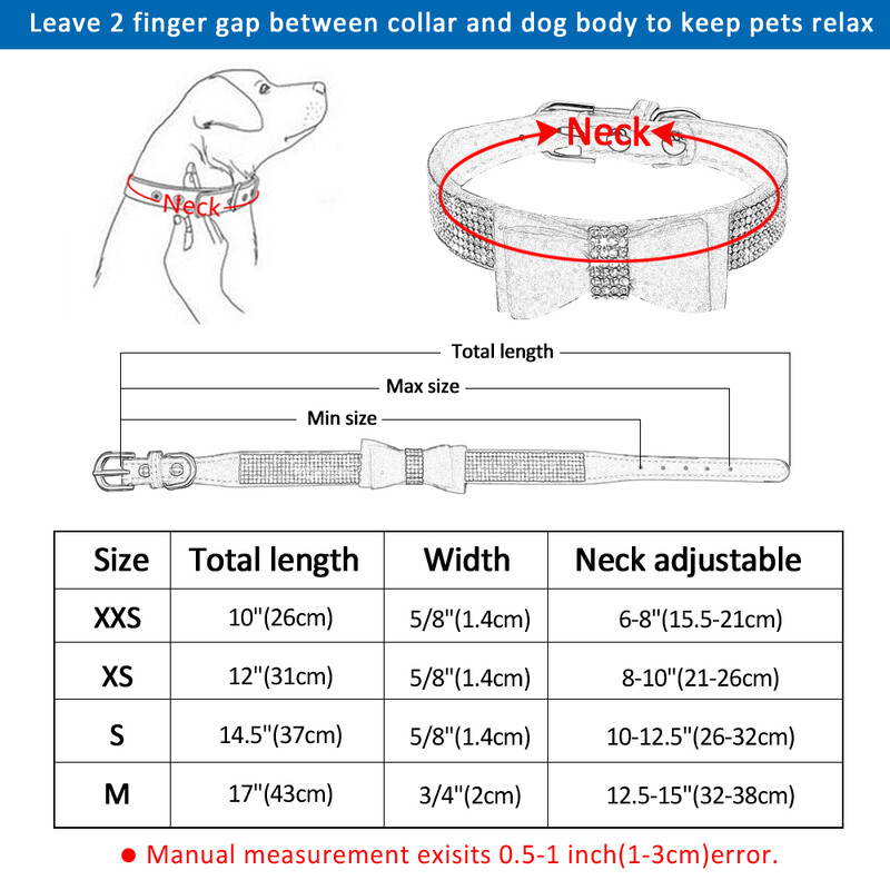 Mazi un vidēji Bling Rhinestone zamšādas ādas tauriņu aksesuāri suņu kaklasiksna Regulējama mājdzīvnieku kucēnu kaķēnu mopsa kaklarotas kaklasiksnas