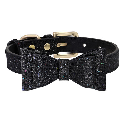 Bow Knot suņu kaklasiksna Regulējama ādas kucēnu kaķu kaklasiksnas Bowknot suņu kaķēnu kaklarotas aksesuāri maziem suņiem kaķiem čivava