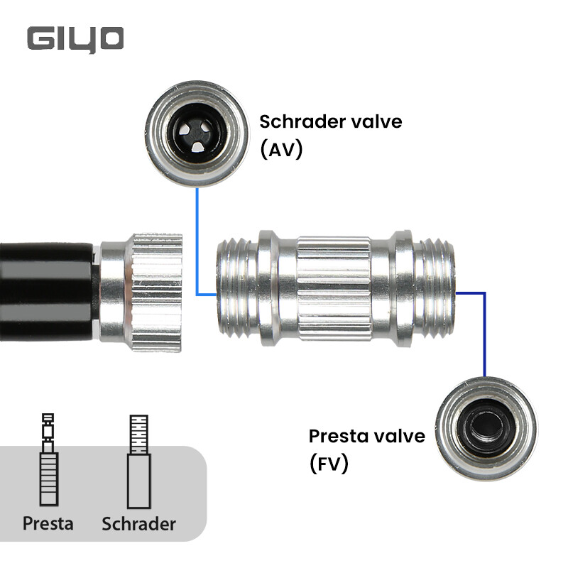 GIYO pārnēsājamais velosipēda gaisa sūknis 120psi Schrader Presta Valve MTB šosejas velosipēda riepu gaisa piepūšana āra riteņbraukšanai rokas sūkņa velosipēda sūknis