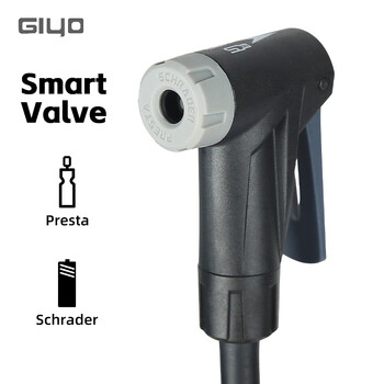 Αντλία δαπέδου ποδηλάτου GIYO 160PSI MTB Road Bike Manual Balloon Presta Schrader Valve Tire Inflator with 3 inch Guage