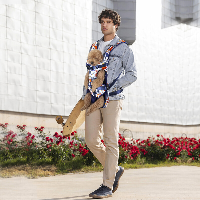 Mājdzīvnieku mugursomas suņu pārvadātājs, Regulējams suņu mugursomas pārvadātājs, Izvelkamās kājas Viegli pieguļošs suņu krūšu turētājs vidēji maziem suņiem, Han