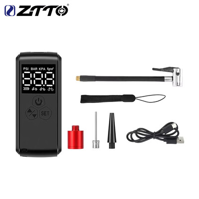 ZTTO 150psi mini električna zračna pumpa prijenosna 2400mAh pumpa za napuhavanje guma Presta Schrader ventil pumpa za automobil bicikl motocikl s LCD tip-C