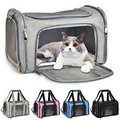 Pārnēsājama suņu kaķu pārnēsāšanas soma Mīksta sānu mugursoma Mājdzīvnieku pārvadātāji Suņu ceļojumu somas Aviokompānijas apstiprināta transporta izejošo mājdzīvnieku rokassoma