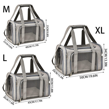 Преносима чанта за носене на кучета, котки, мека странична раница, носачи за домашни любимци, чанти за кучета, пътни чанти, одобрени от авиокомпаниите за транспорт, изходяща чанта за домашни любимци