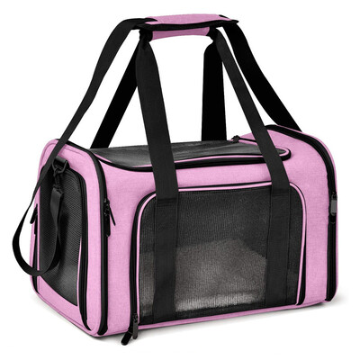 Pārnēsājama suņu kaķu pārnēsāšanas soma Mīksta sānu mugursoma Mājdzīvnieku pārvadātāji Suņu ceļojumu somas Aviokompānijas apstiprināta transporta izejošo mājdzīvnieku rokassoma