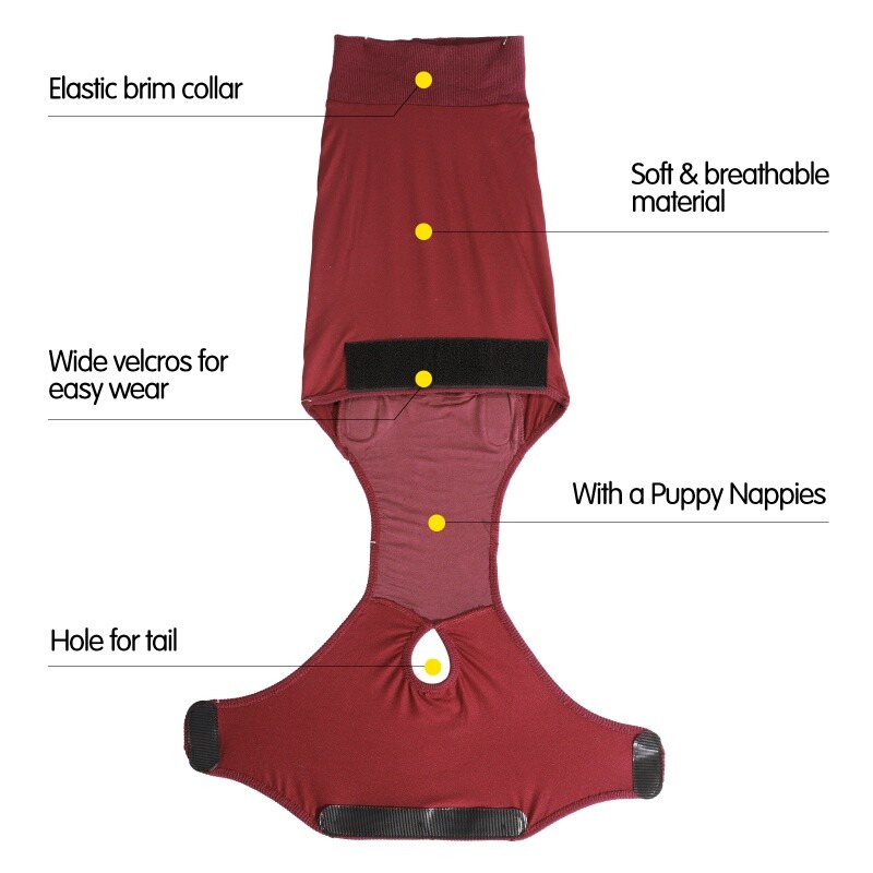 Atveseļošanās uzvalks sunim pēcoperācijas veste, mājdzīvnieks pēc operācijas vēdera brūces kucēnam Ķirurģiskas drēbes Valkājiet suņa aizstājēju apģērbu