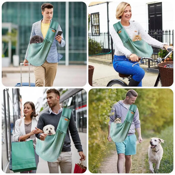 Мрежеста дишаща чанта за кучета Pet Out Crossbody чанта през рамо Преносима чанта за котка Puppy Sling Bag Tote Консумативи за носене на домашни любимци