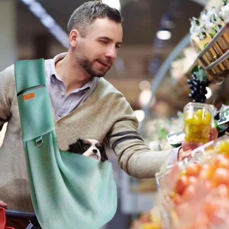 Tīkla elpojoša suņu soma Pet Out Crossbody plecu soma āra ceļojumu pārnēsājama kaķa kucēna siksnas soma Mājdzīvnieku pārnēsāšanas piederumi