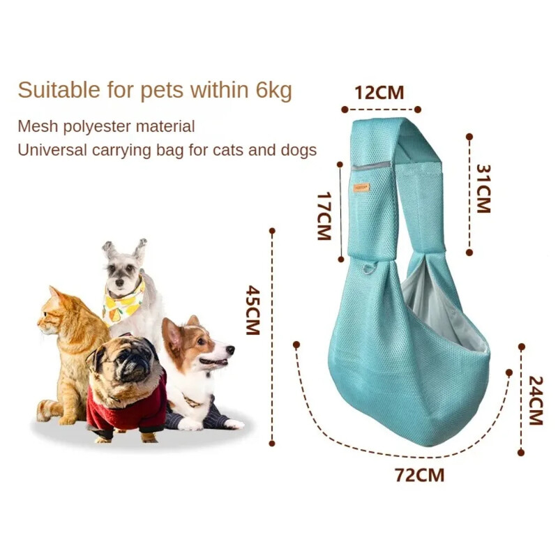 Tīkla elpojoša suņu soma Pet Out Crossbody plecu soma āra ceļojumu pārnēsājama kaķa kucēna siksnas soma Mājdzīvnieku pārnēsāšanas piederumi