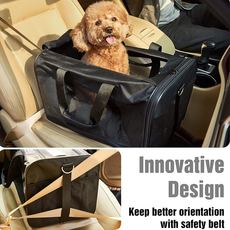 Elpojoša kaķu ligzda pārnēsājama viegla pasta soma Salokāma automašīnas pārnēsājama kaķu būra mājdzīvnieka soma