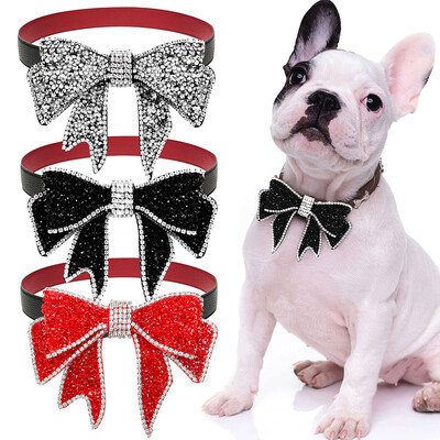 New Diomand Dog Bowtie Луксозни подвижни Bling Shining Grooming Домашни любимци Кучета Папийонка Аксесоари за яка за малки кучета Котешки продукти