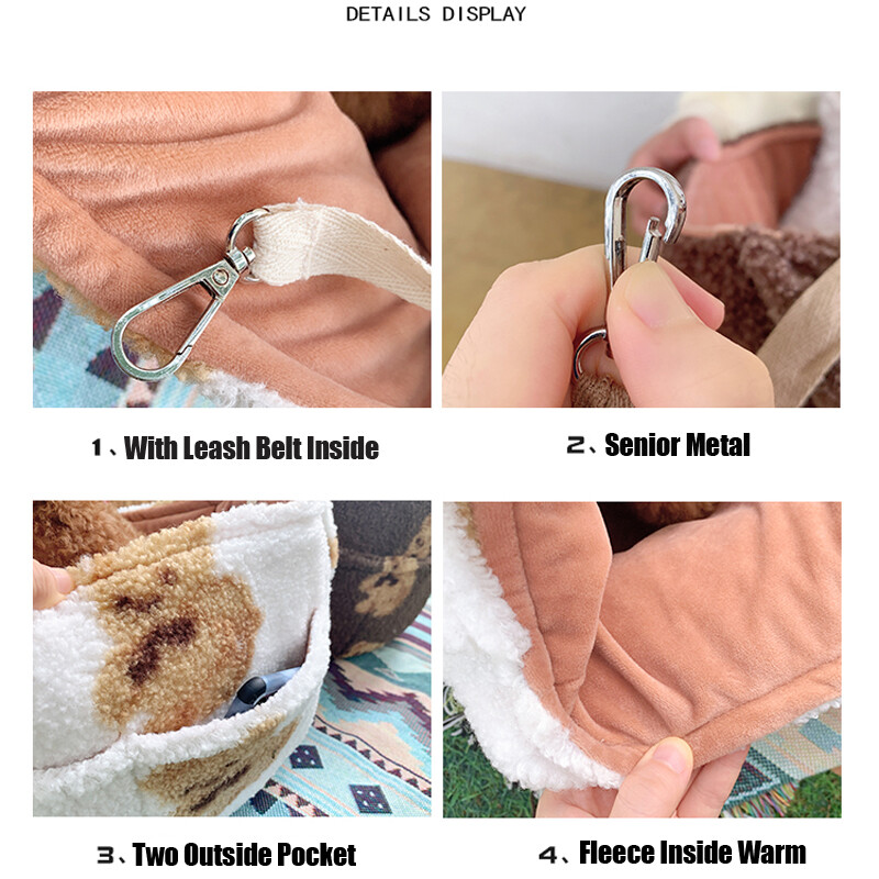 Zima Pas Mačka Transporter Putne torbe za nošenje na otvorenom Chihuahua Yorkshire Pet Shop Dodaci Bijela kava Medvjed Para Perros