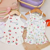 Modes apdruka suņu kleita maziem suņiem Mīksts suņu apģērbs Jauki kucēnu kāzu svārki Vasaras kaķu kleita Mājdzīvnieku kostīmi Čivavas apģērbi