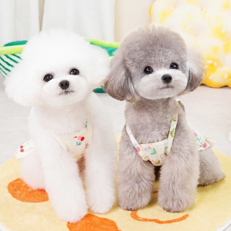 Modes apdruka suņu kleita maziem suņiem Mīksts suņu apģērbs Jauki kucēnu kāzu svārki Vasaras kaķu kleita Mājdzīvnieku kostīmi Čivavas apģērbi