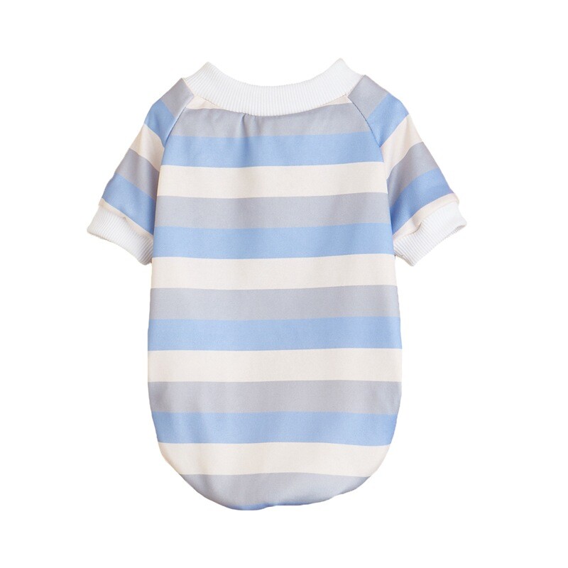 W8 Pet drēbes rudenim un ziemai, uz divām kājām, silts un ērts, klasisks svītru sadursme, veste Pūdele Bichon T-kreklam