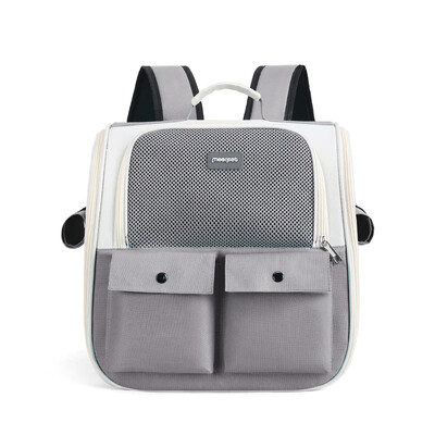 Mājdzīvnieku pārnēsājamas mugursomas mājdzīvnieku pārnēsājamas mugursomas elpojošas sānu daļas, lielas telpas daudzfunkcionālas Oksfordas auduma kaķu somas suņiem