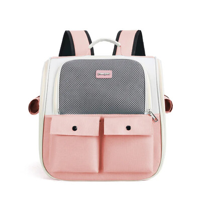 Mājdzīvnieku pārnēsājamas mugursomas mājdzīvnieku pārnēsājamas mugursomas elpojošas sānu daļas, lielas telpas daudzfunkcionālas Oksfordas auduma kaķu somas suņiem