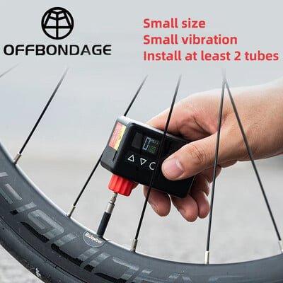 OFFBONDAGE Velosipēdu gaisa sūknis Mini elektrisks pārnēsājams velosipēda sūknis FV AV piepūšamais Presta Schrader Valve Road MTB velosipēdu piederumi