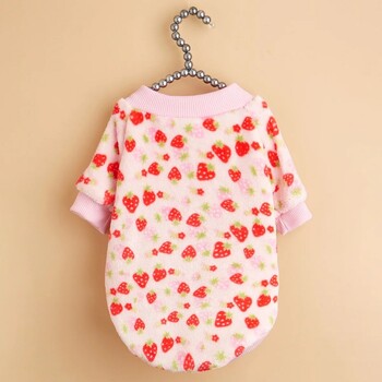 Love Strawberry Fruit Pattern Φθινοπωρινό και Χειμώνα Κρύο Μόνωση Ζεστή Γάτα και Σκύλο Universal βελούδινο κουκούλα για κατοικίδια νέο στυλ