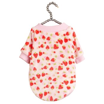 Love Strawberry Fruit Pattern Φθινοπωρινό και Χειμώνα Κρύο Μόνωση Ζεστή Γάτα και Σκύλο Universal βελούδινο κουκούλα για κατοικίδια νέο στυλ