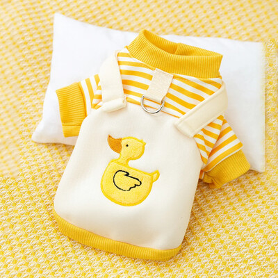 Rudens un ziemas jauks mazais pingvīns svītrains multfilmas iekares ar divām kājām kapuci kaķim plīša mājdzīvnieku rotaļu apģērbi kucēna apģērbi