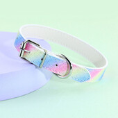 Regulējamas ādas suņu kaklasiksnas gradienta krāsas kucēnu kaklasiksnas maziem un vidējiem suņiem Regulējami mājdzīvnieku aksesuāri collier chien S/M