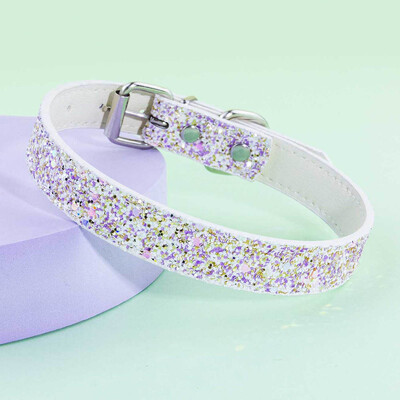 Regulējamas ādas suņu kaklasiksnas gradienta krāsas kucēnu kaklasiksnas maziem un vidējiem suņiem Regulējami mājdzīvnieku aksesuāri collier chien S/M