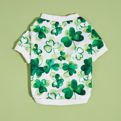 Svētā Patrika diena Mājdzīvnieku drēbes Suņu bruņurupucis Smieklīgs āboliņa krekls Jauki kucēnu kostīmu apģērbi maziem un vidējiem suņiem Kaķiem Mājdzīvnieki