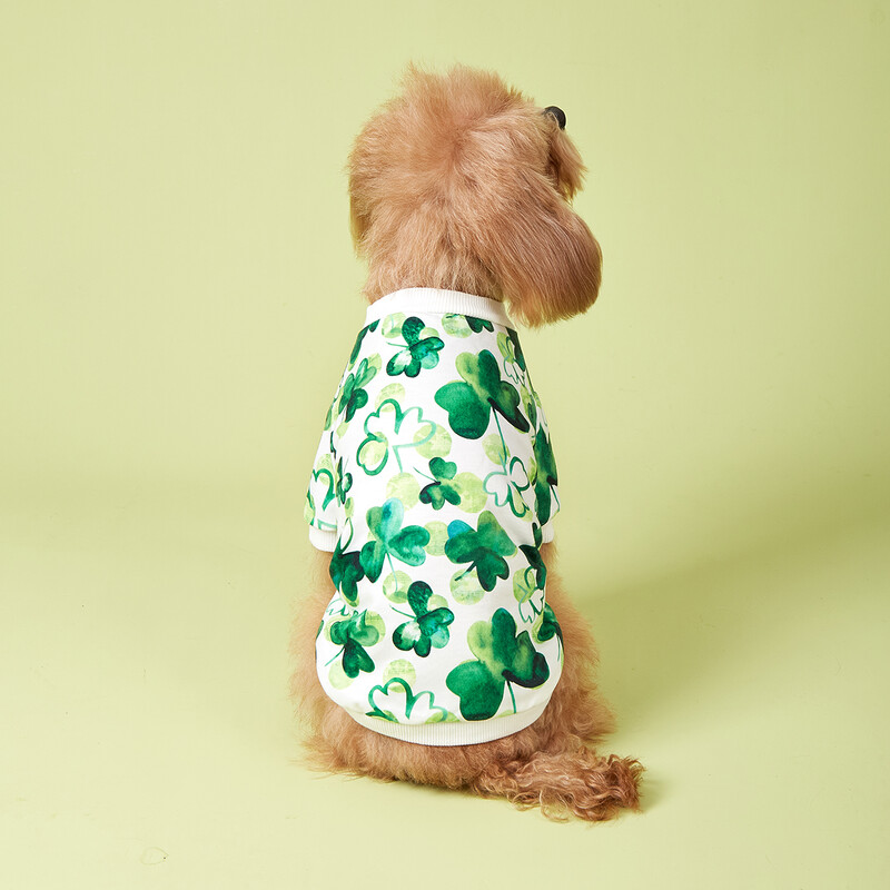 Svētā Patrika diena Mājdzīvnieku drēbes Suņu bruņurupucis Smieklīgs āboliņa krekls Jauki kucēnu kostīmu apģērbi maziem un vidējiem suņiem Kaķiem Mājdzīvnieki