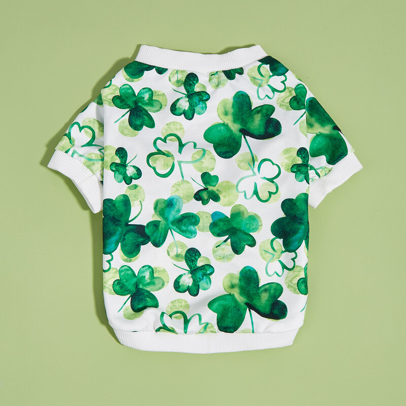 Svētā Patrika diena Mājdzīvnieku drēbes Suņu bruņurupucis Smieklīgs āboliņa krekls Jauki kucēnu kostīmu apģērbi maziem un vidējiem suņiem Kaķiem Mājdzīvnieki