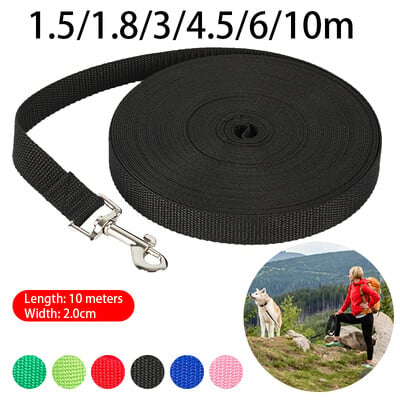 1.5/1.8/3/4.5/6/10M nailon pentru mers pe jos frânghie de remorcare pentru animale de companie pentru dresaj pentru câini de urmărire frânghie de tracțiune pentru câini de talie mică și mari, în aer liber