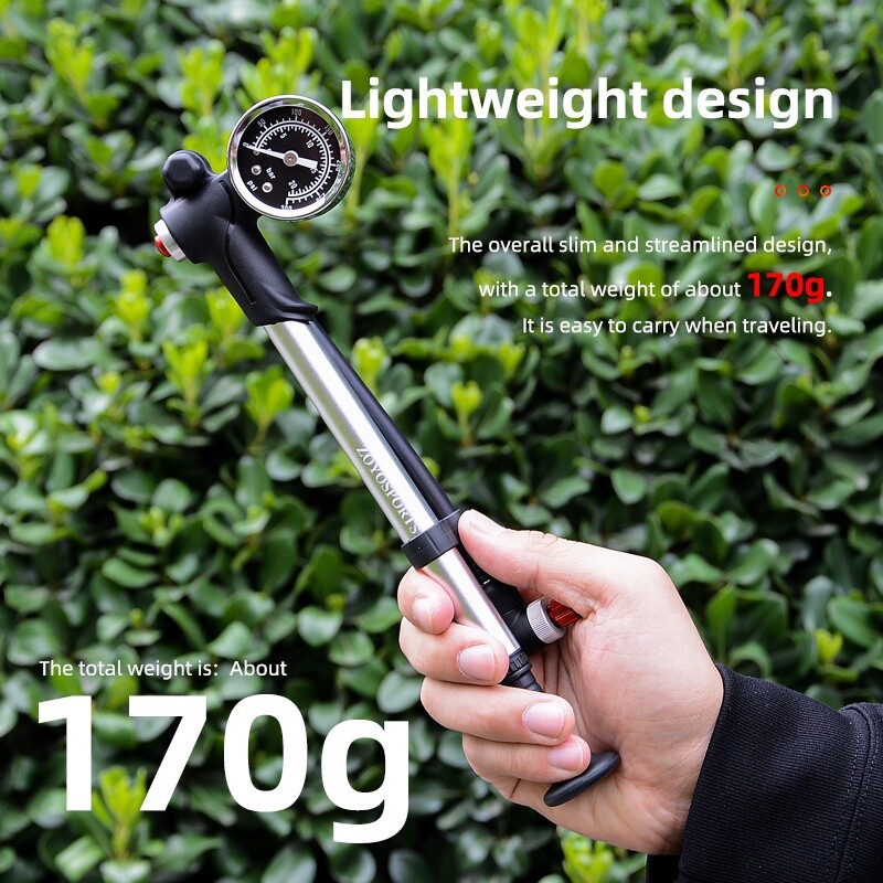 ZOYOSPORTS augstspiediena 300 PSI kalnu velosipēda trieciensūknis Schrader vārstam