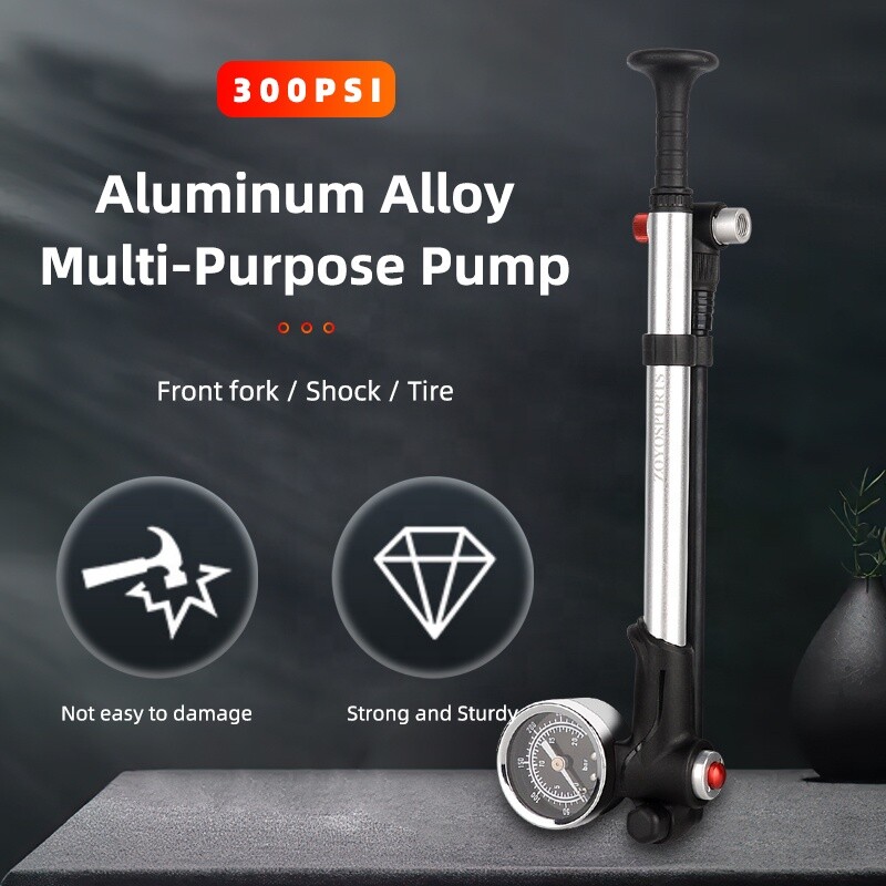 ZOYOSPORTS augstspiediena 300 PSI kalnu velosipēda trieciensūknis Schrader vārstam