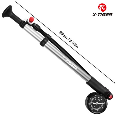 X-TIGER PUMPA NA NAPUHAVANJE ZA BICIKL Lagana prijenosna zračna pumpa za bicikl Visokotlačna zračna pumpa 300psi s manometrom 2024 NOVO