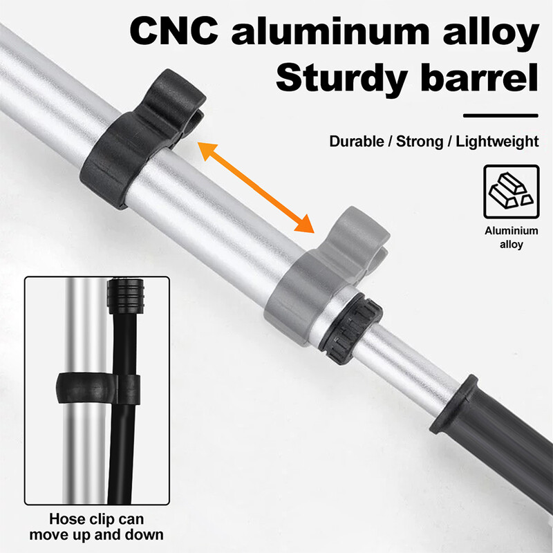 X-TIGER PUMPA NA NAPUHAVANJE ZA BICIKL Lagana prijenosna zračna pumpa za bicikl Visokotlačna zračna pumpa 300psi s manometrom 2024 NOVO