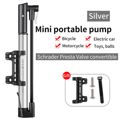 WEST BIKING velosipēda sūknis velosipēda riepas pārnēsājams gaisa sūknis 120PSI kalnu šosejas velosipēdu piederumi riteņbraukšanai MTB velosipēda sūknis